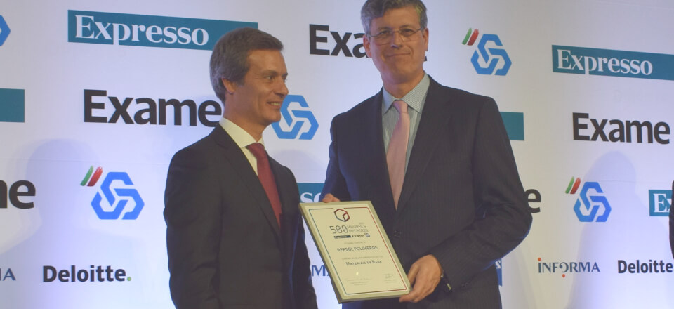 Repsol Polímeros, eleita a melhor empresa na categoria “Materiais de base”